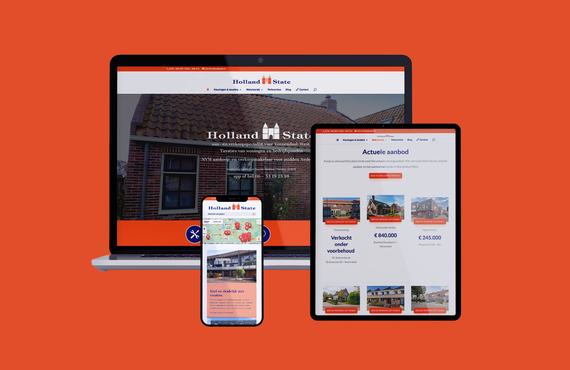 WordPress Website Hollandstate Veenendaal Makelaar