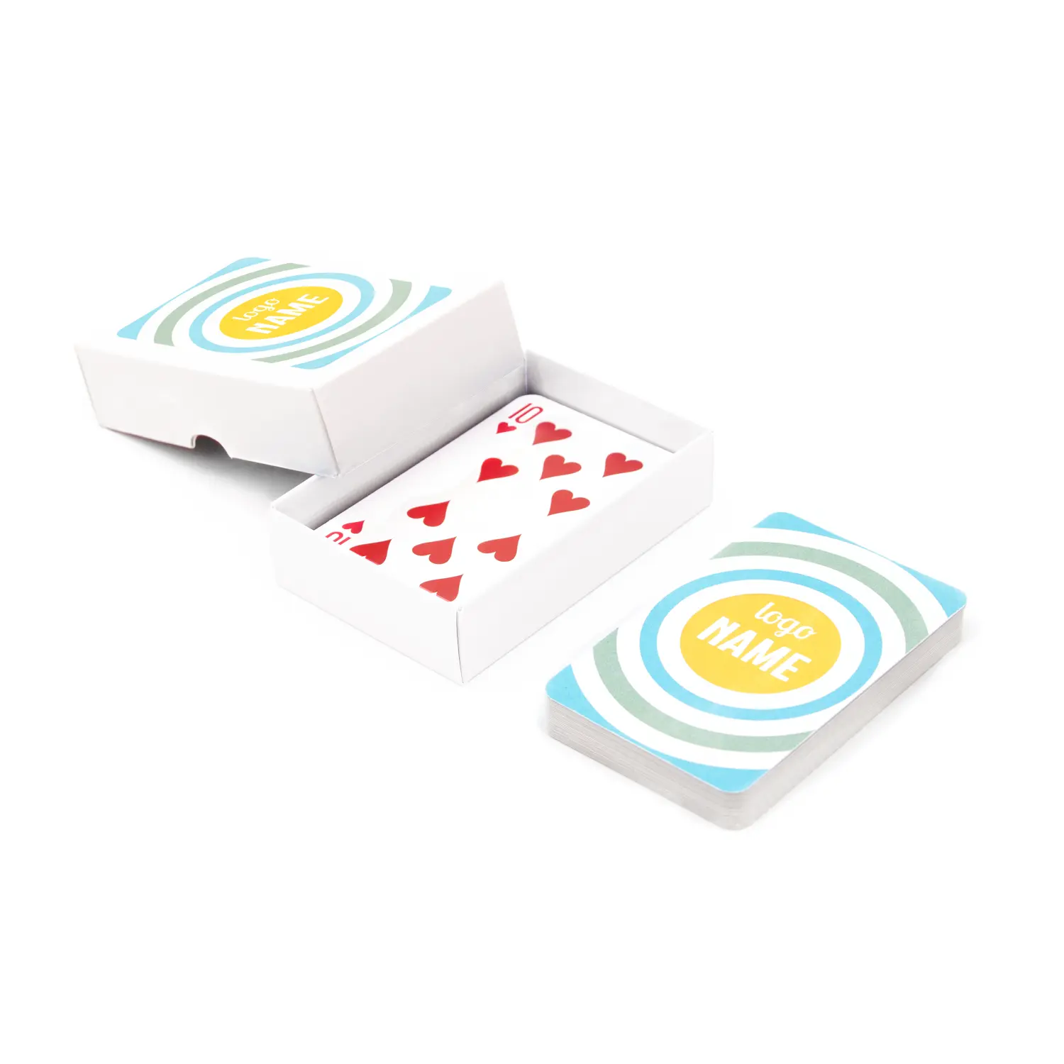 Speelkaarten set in wit doosje